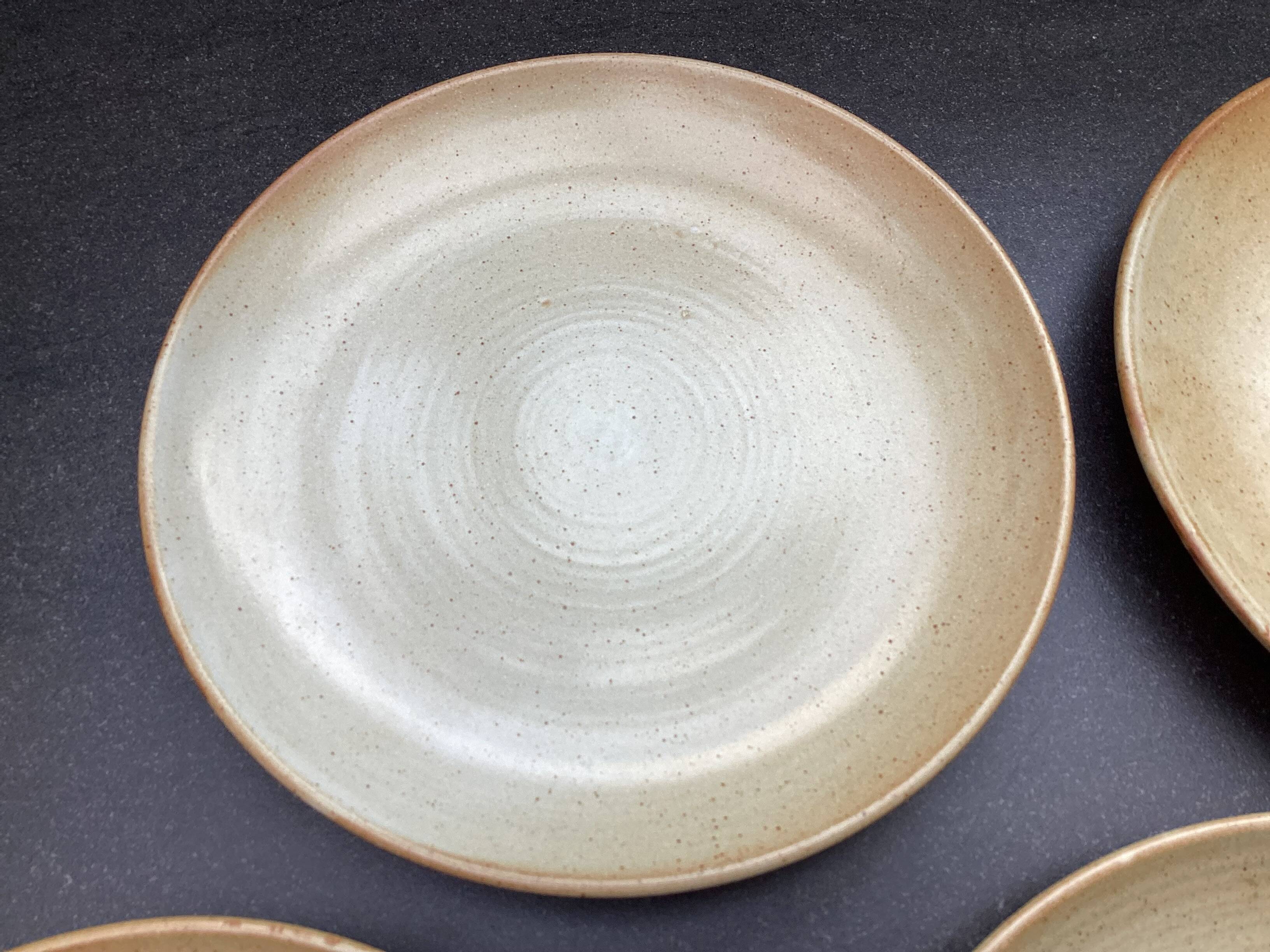 5 Village CNP stoneware dessert plates