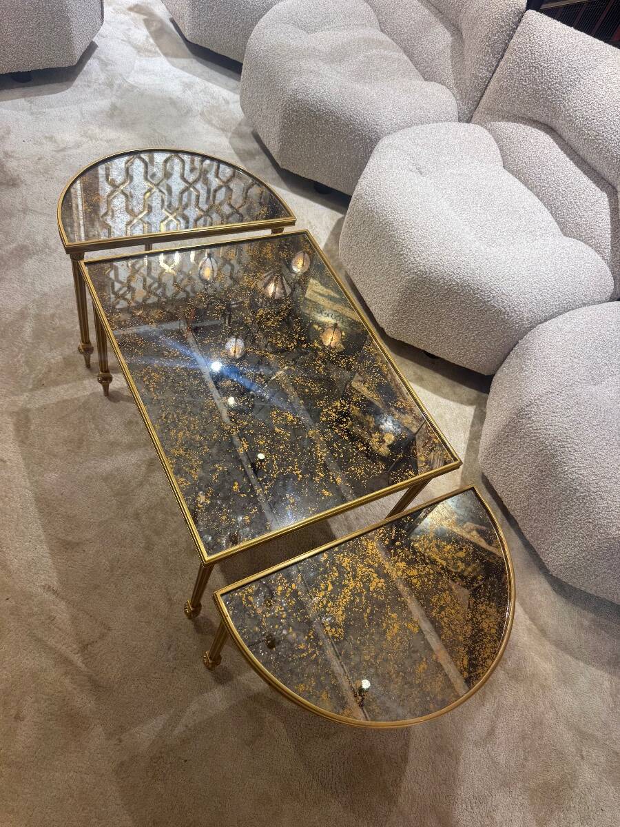 Bronze coffee table by Maison Bagues circa 1950