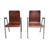 Chairs with multi-fold wooden armrest