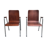 Chaises avec accoudoir en bois multipli