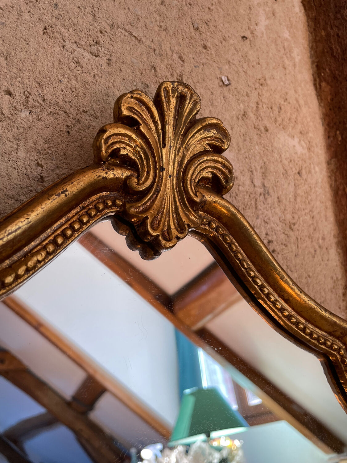 Baroque style gold mirror