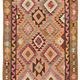 Turkish Handwoven Vintage Herki Kilim 103 cm x 316 cm