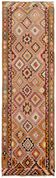 Turkish Handwoven Vintage Herki Kilim 103 cm x 316 cm