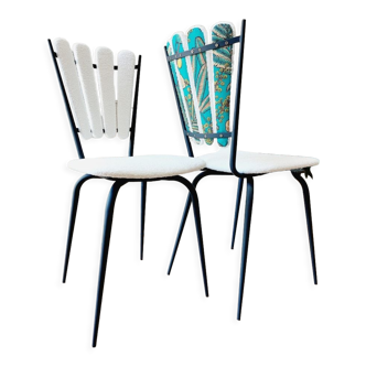 Paire de chaises pétales