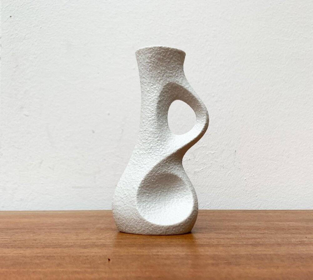 White sculptural vases by Peter Müller for Sgrafo Modern, 1960s, set of 6.