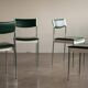 Minimalist set of four Dutch mid-century dining chairs, c. 1960.
