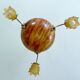 Art Deco pendant light in alabaster marble and bronze,1920s