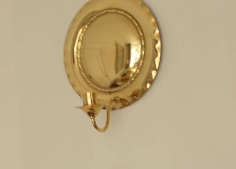 Pair of Swedish Mid-Century Brass Wall Sconces