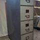 Industrial metal drawer cabinet Y.A. Chauvin Paris 1940s
