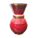 Old red & gold ceramic verceram vase