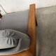 Scandinavian armchair in gray fabric from the 60s