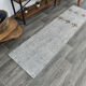 2x8 white & black vintage runner rug 61x234cm
