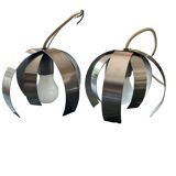 Chrome pendant light from the 70s
