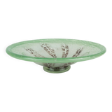 fantastic large WMF art deco ikora glass BOWL karl wiedmann 1930s green and