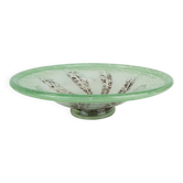 fantastic large WMF art deco ikora glass BOWL karl wiedmann 1930s green and