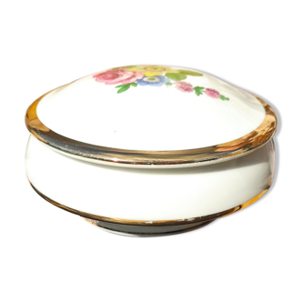 Boite ronde vintage en porcelaine