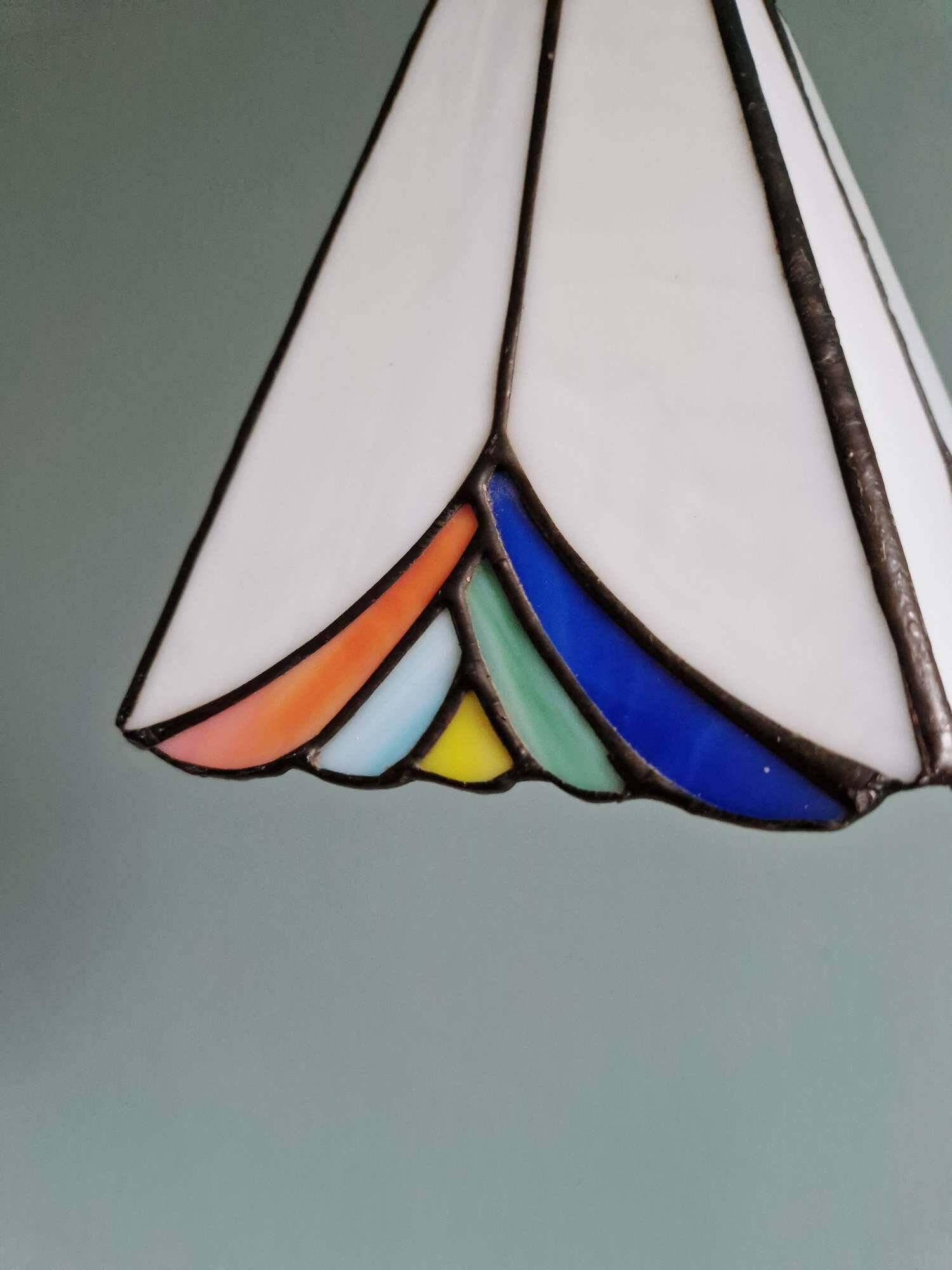 Stained glass pendant light, Tiffany style