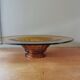 Large Amber Art Deco Glass Bowl