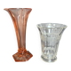 2 Art Deco vases in moulded glass