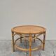 Vintage 1960s rattan coffee table
