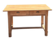 Old farmhouse table in raw solid oak with 2 drawers.