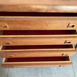 Large Danish vintage row in blond teak from the 60s