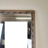 Ancien miroir de boiserie époque Napoléon III en bois a double patine
