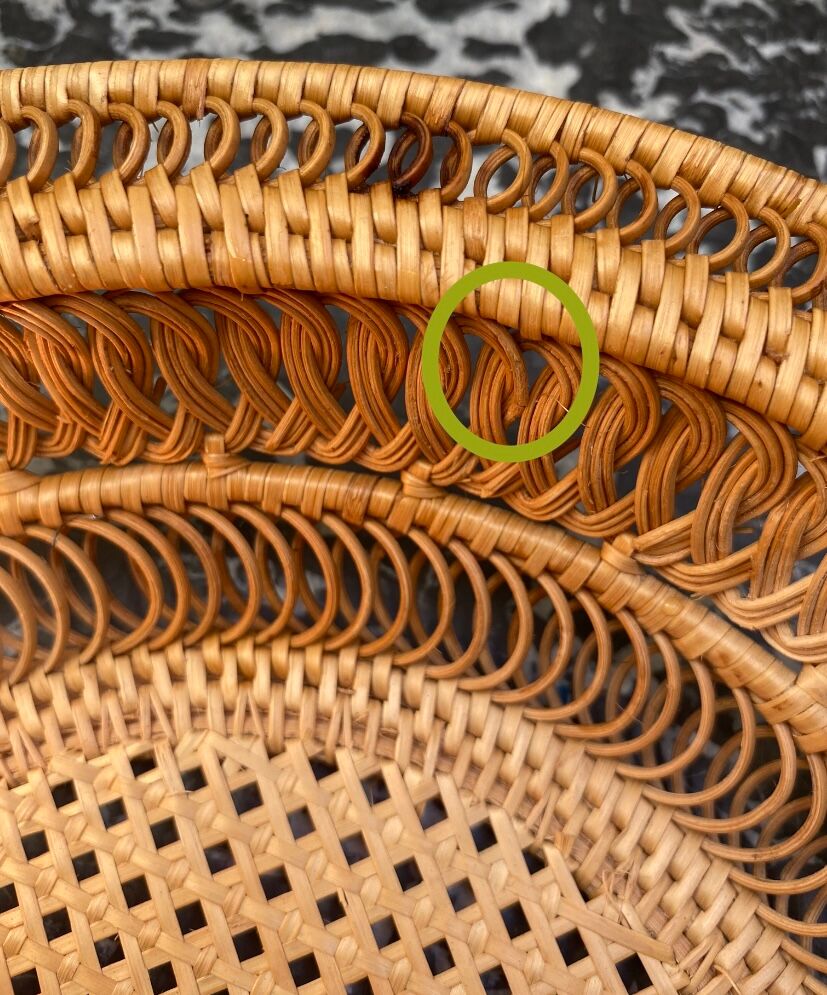 Braided straw basket