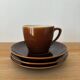 4 cups 5 saucers brown bistro style Villeroy and Boch