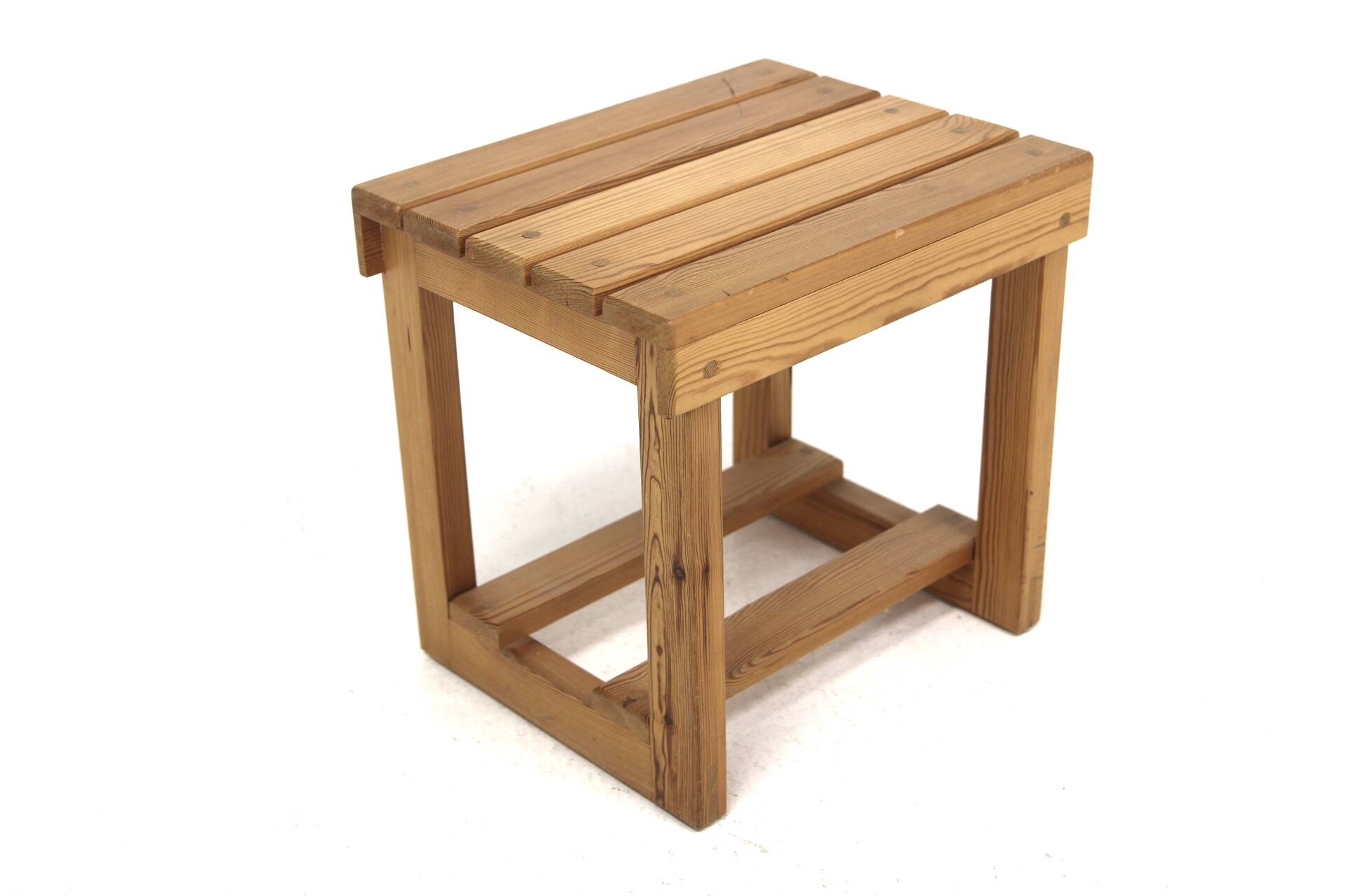 Scandinavian pine stool, Sweden, 1970