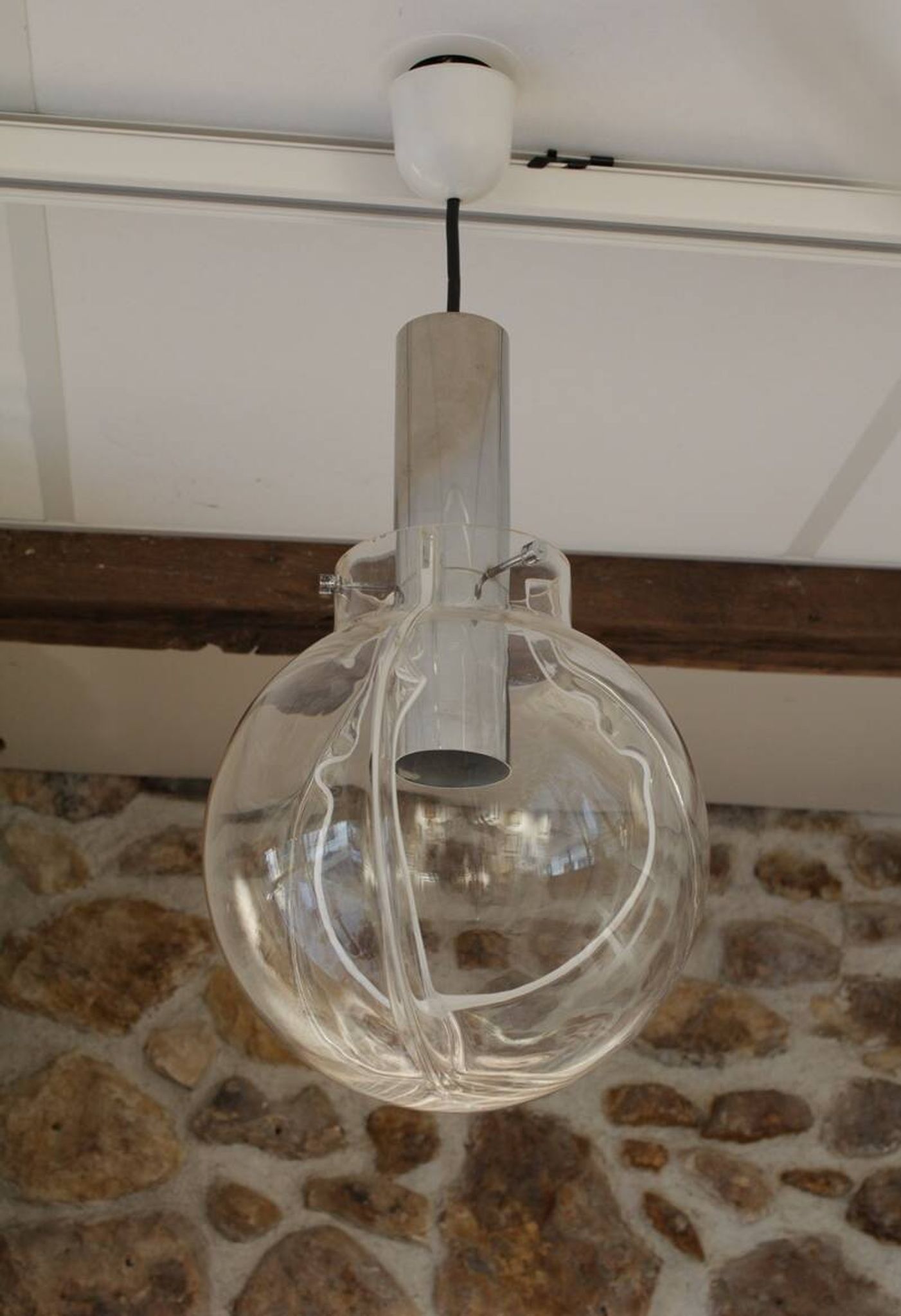 Murano blown glass pendant light 'Membrane' Toni Zuccheri 1960