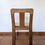 Vintage mahogany chairs – sage green velvet – German design