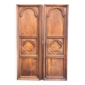Paire de portes en bois,