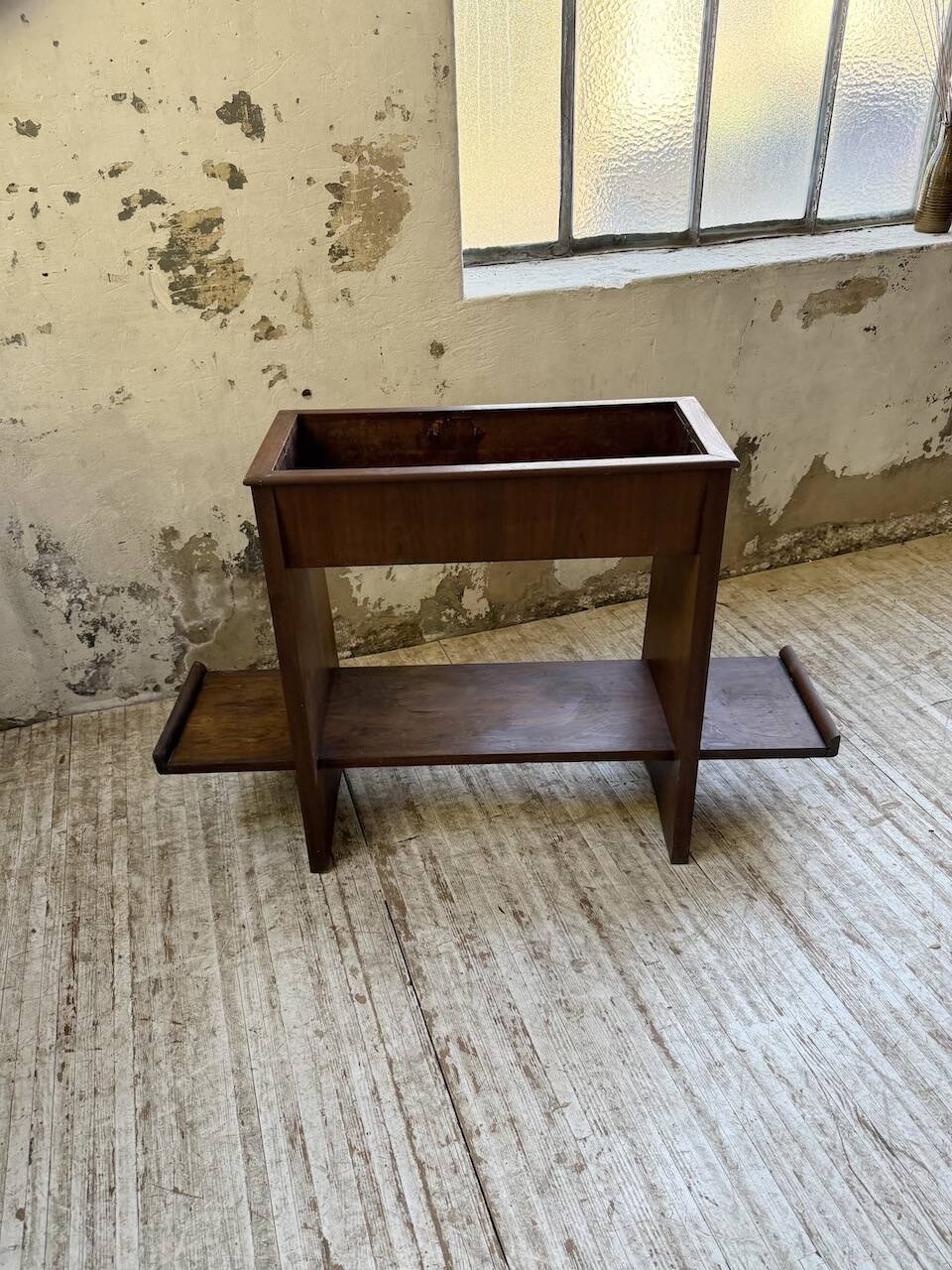 Jardinière années 50 palissandre constructiviste