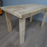 Raw solid wood dining table