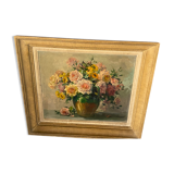 Tableau 'Bouquet de roses" Emile Prodhon