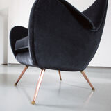 Sculptural armchair of Melchiorre Bega of 1955