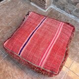 Handmade Berber Kilim pouf, floor cushion