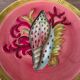 Assiette décorative Fragonard coquillage et corail