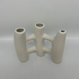 Brutalist vase in white ceramic