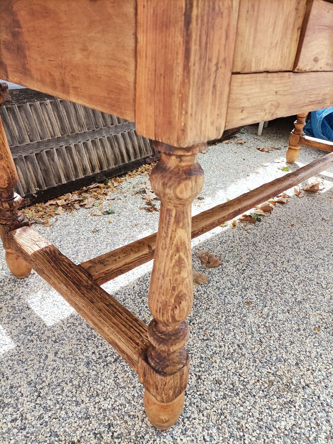Large old farmhouse table 8 drawers