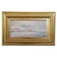 View of the Gulf of Naples, oil painting on board, Italy early 20th century, signed