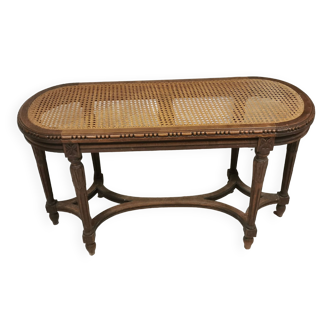Entrance bench, louis xvi style piano bench, seat cannée