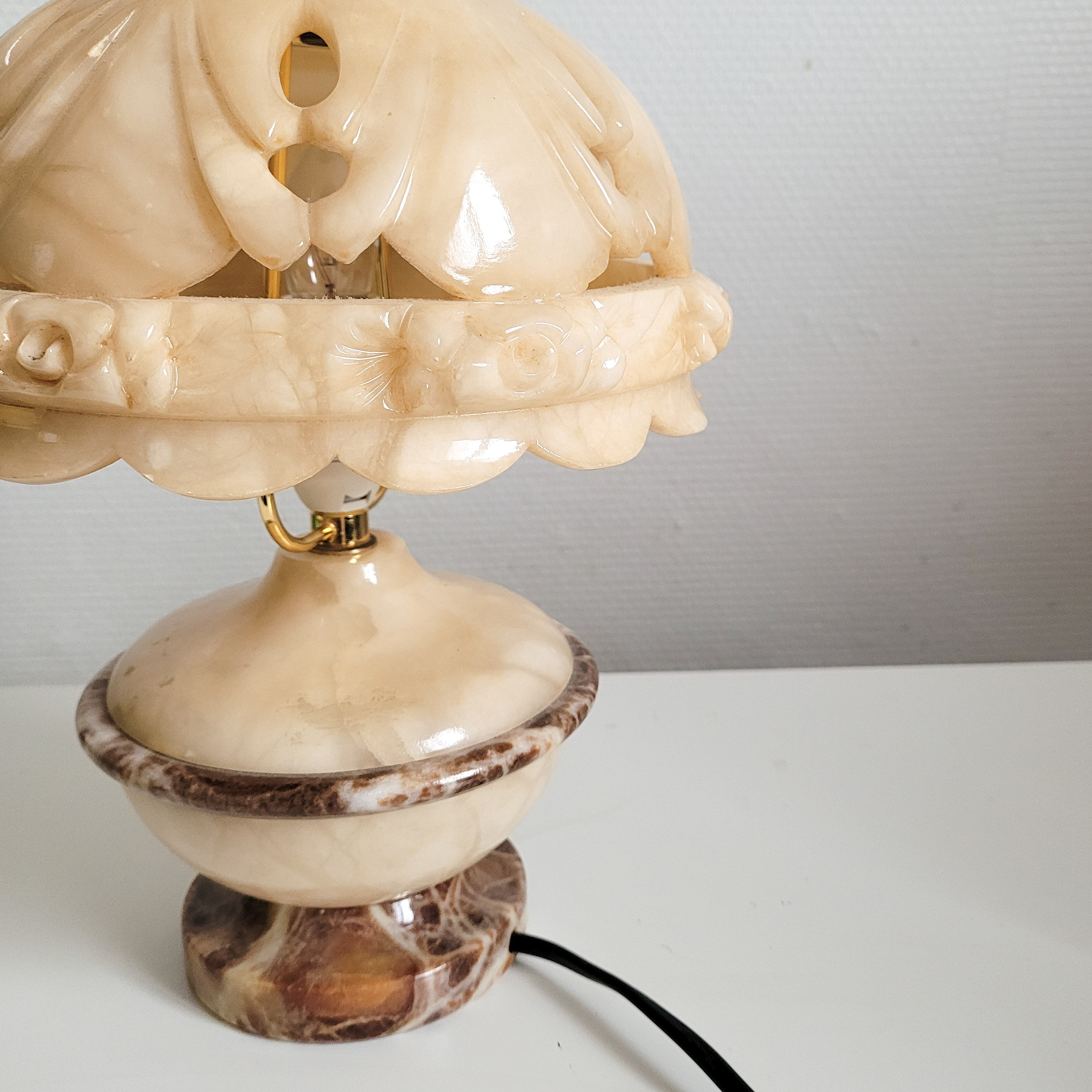 Vintage marble and alabaster lamp