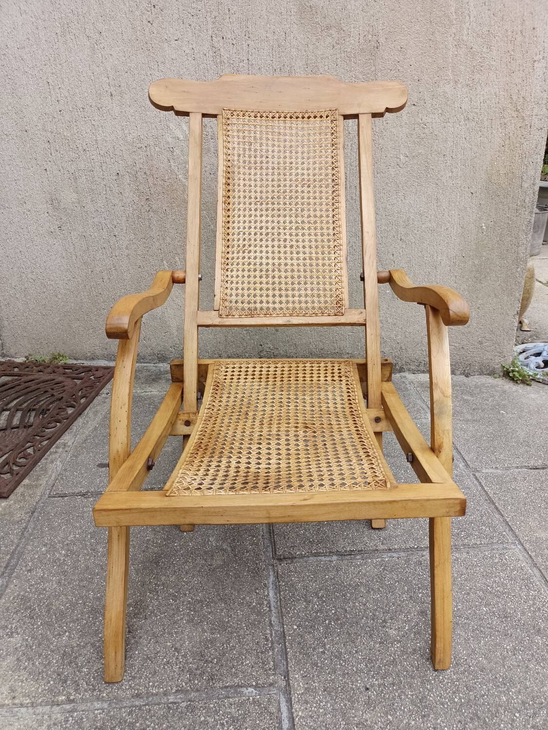 Cane deckchair year 1930