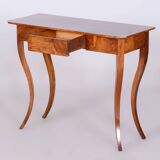 Restored Small Biedermeier Side Table, Walnut, Spruce, Maple, Austria, 1820s