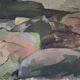 Vintage Oil on Canvas signed Modernist Gustav Adolf Johansson 1972