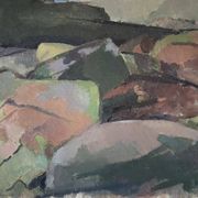 Vintage Oil on Canvas signed Modernist Gustav Adolf Johansson 1972