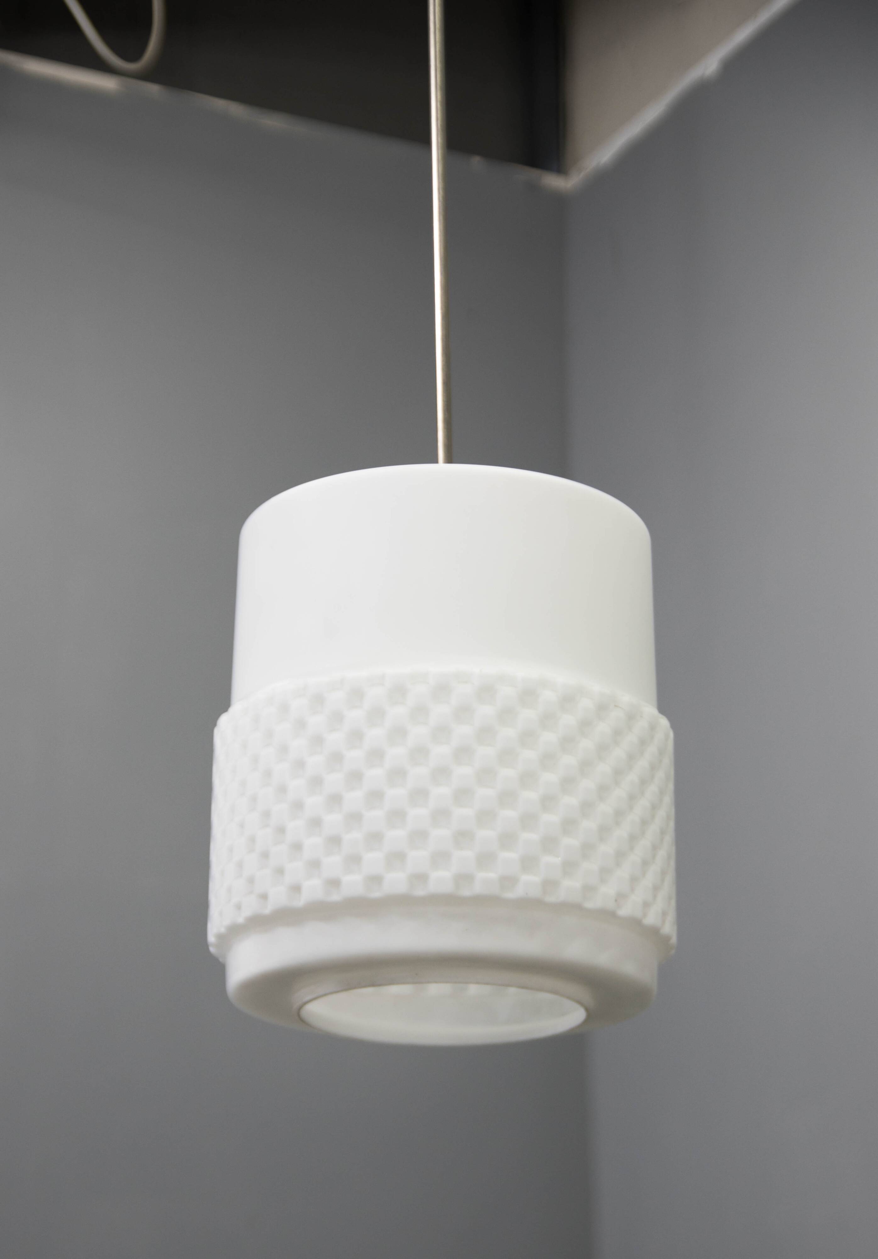 Mid-Century Opaline Glass Design Pendant, 1960s