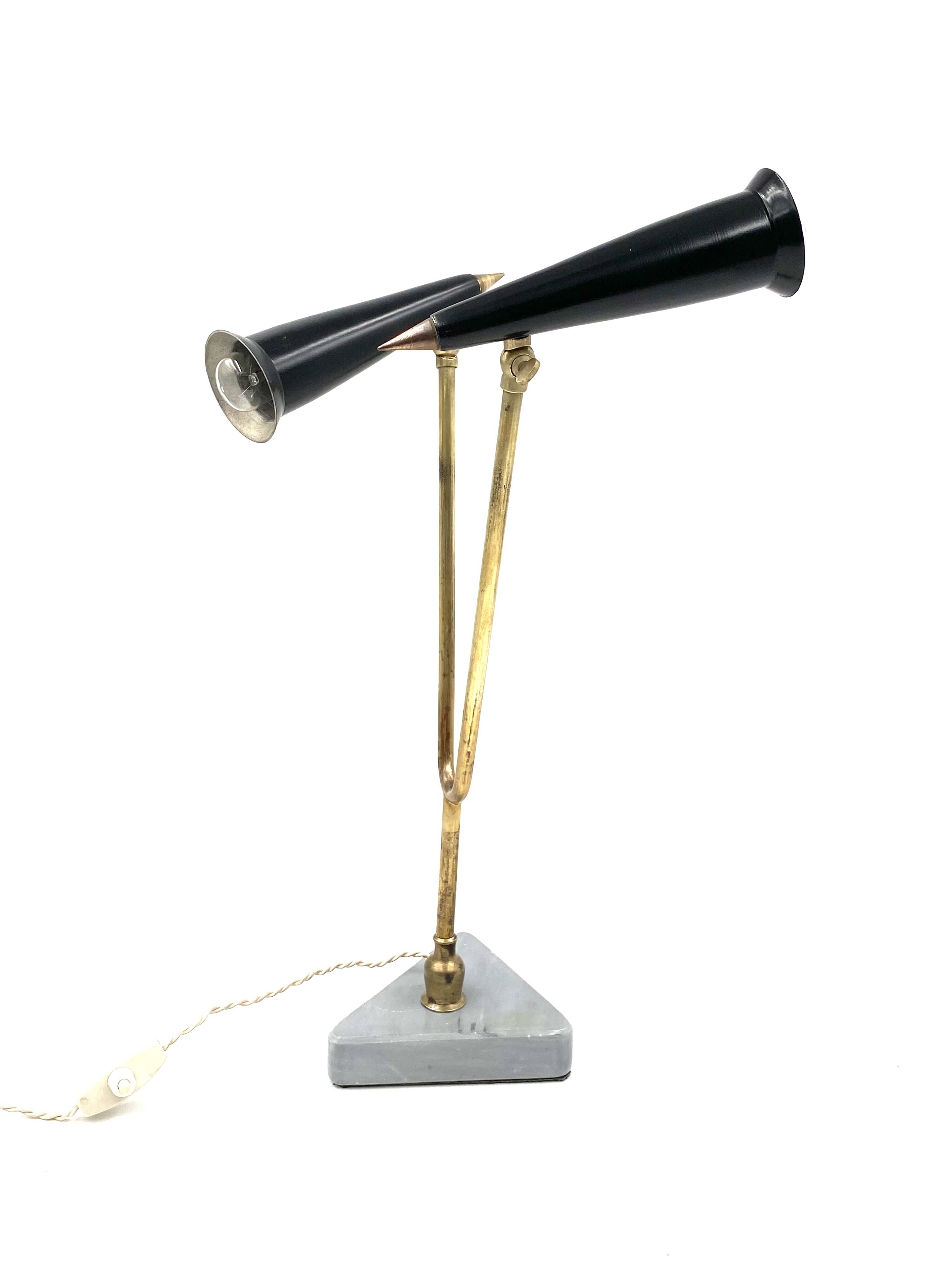 Mid-century double light table lamp, Italy 1960s